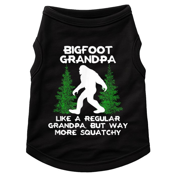 Funny Sasquatch Bigfoot Fathers Day Bigfoot Grandpa Doggie Tank