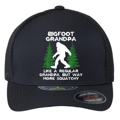 Funny Sasquatch Bigfoot Fathers Day Bigfoot Grandpa Flexfit Unipanel Trucker Cap