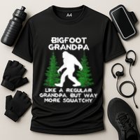 Funny Sasquatch Bigfoot Fathers Day Bigfoot Grandpa Cooling Performance Crew T-Shirt