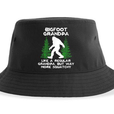 Funny Sasquatch Bigfoot Fathers Day Bigfoot Grandpa Sustainable Bucket Hat