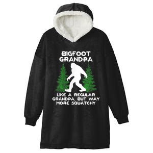 Funny Sasquatch Bigfoot Fathers Day Bigfoot Grandpa Hooded Wearable Blanket