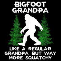 Funny Sasquatch Bigfoot Fathers Day Bigfoot Grandpa 7-Panel Snapback Hat