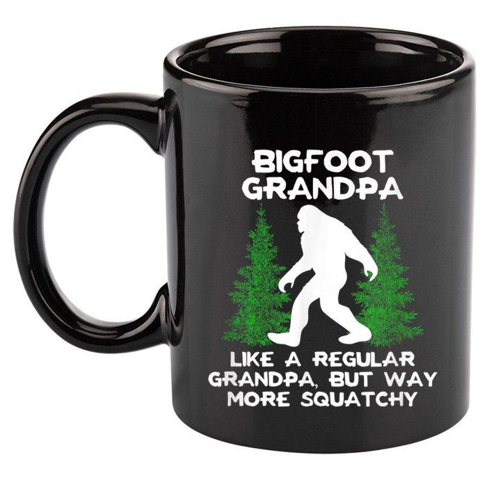 Funny Sasquatch Bigfoot Fathers Day Bigfoot Grandpa 11oz C Handle Ceramic Mug