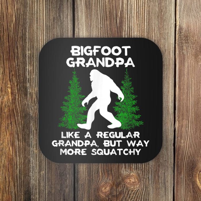 Funny Sasquatch Bigfoot Fathers Day Bigfoot Grandpa Coaster