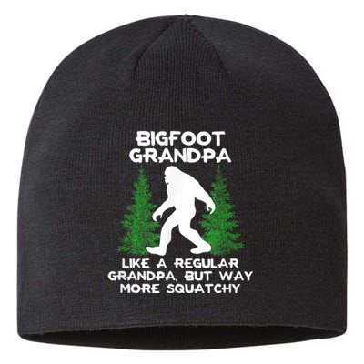 Funny Sasquatch Bigfoot Fathers Day Bigfoot Grandpa Sustainable Beanie