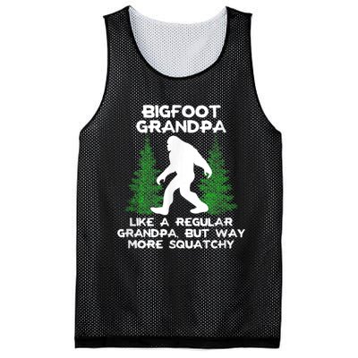 Funny Sasquatch Bigfoot Fathers Day Bigfoot Grandpa Mesh Reversible Basketball Jersey Tank