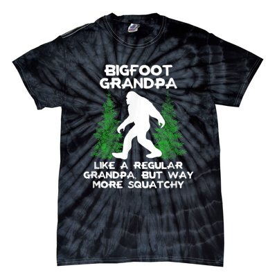 Funny Sasquatch Bigfoot Fathers Day Bigfoot Grandpa Tie-Dye T-Shirt