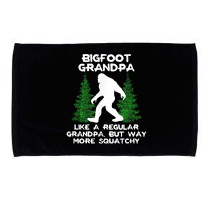 Funny Sasquatch Bigfoot Fathers Day Bigfoot Grandpa Microfiber Hand Towel