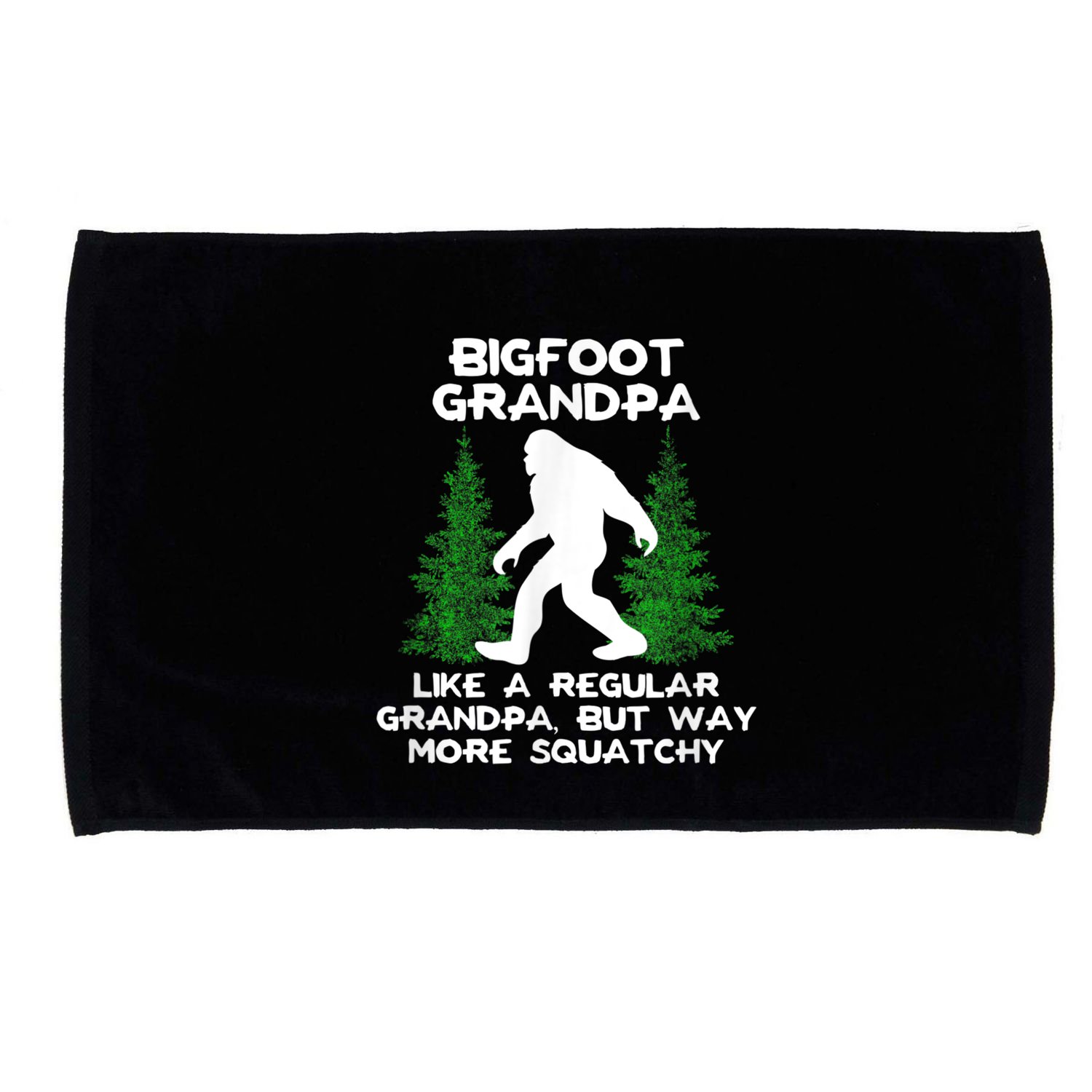 Funny Sasquatch Bigfoot Fathers Day Bigfoot Grandpa Microfiber Hand Towel