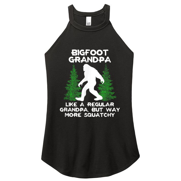 Funny Sasquatch Bigfoot Fathers Day Bigfoot Grandpa Women's Perfect Tri Rocker Tank