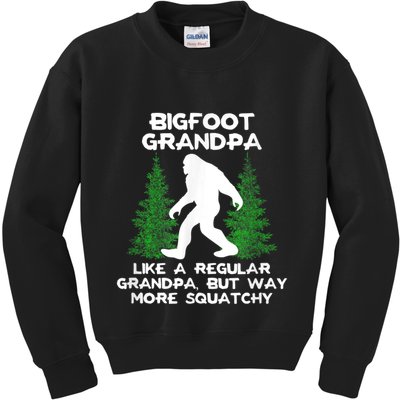 Funny Sasquatch Bigfoot Fathers Day Bigfoot Grandpa Kids Sweatshirt