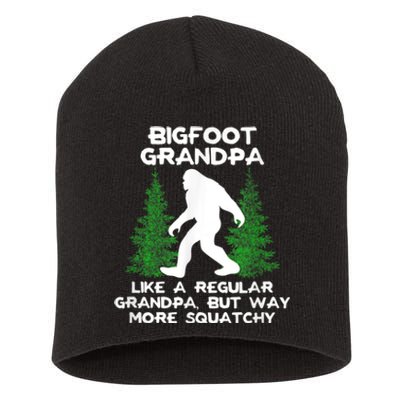 Funny Sasquatch Bigfoot Fathers Day Bigfoot Grandpa Short Acrylic Beanie