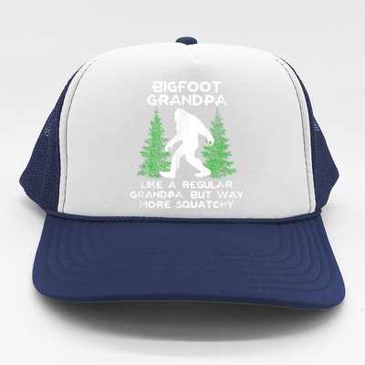 Funny Sasquatch Bigfoot Fathers Day Bigfoot Grandpa Trucker Hat