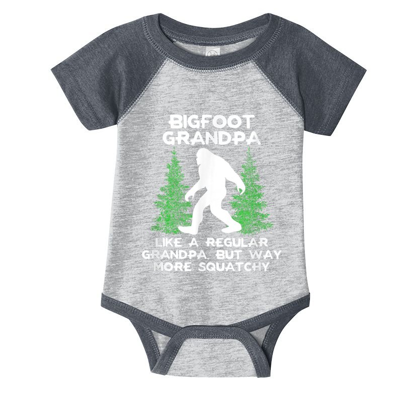 Funny Sasquatch Bigfoot Fathers Day Bigfoot Grandpa Infant Baby Jersey Bodysuit