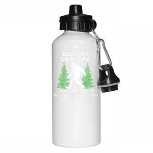 Funny Sasquatch Bigfoot Fathers Day Bigfoot Grandpa Aluminum Water Bottle