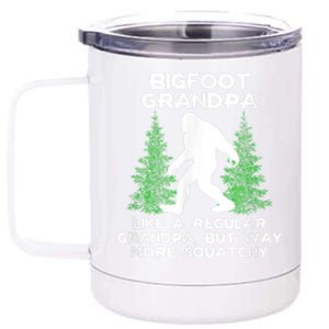 Funny Sasquatch Bigfoot Fathers Day Bigfoot Grandpa 12 oz Stainless Steel Tumbler Cup