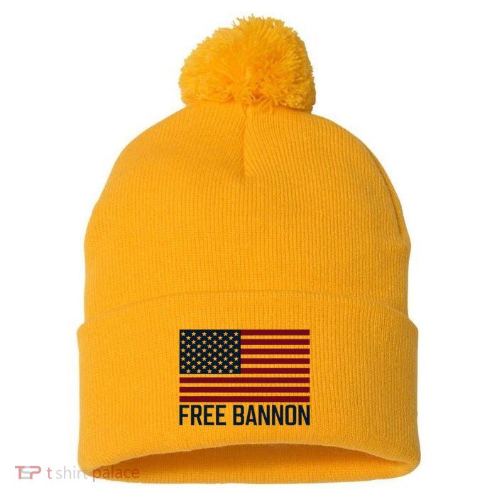 Free Steve Bannon Pom Pom 12in Knit Beanie