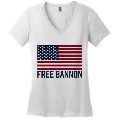 Free Steve Bannon Women's V-Neck T-Shirt