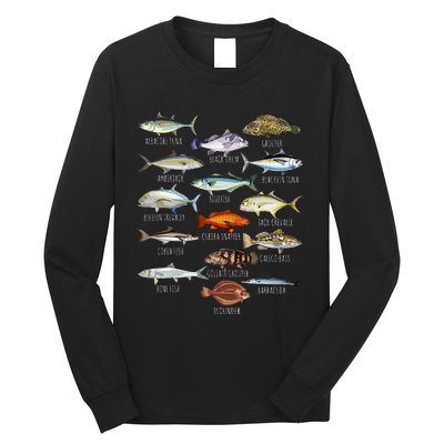 Fish Species Biology Types Of Saltwater Fish Fishing Long Sleeve Shirt