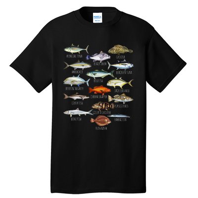 Fish Species Biology Types Of Saltwater Fish Fishing Tall T-Shirt