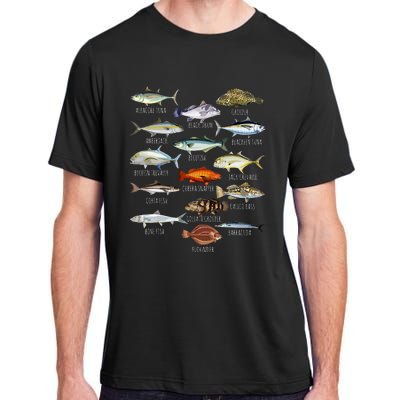 Fish Species Biology Types Of Saltwater Fish Fishing Adult ChromaSoft Performance T-Shirt