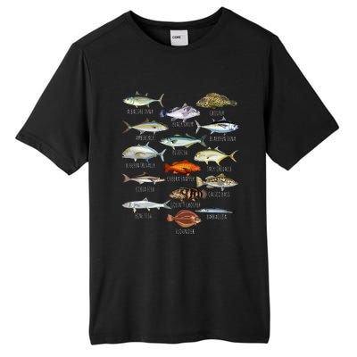 Fish Species Biology Types Of Saltwater Fish Fishing Tall Fusion ChromaSoft Performance T-Shirt