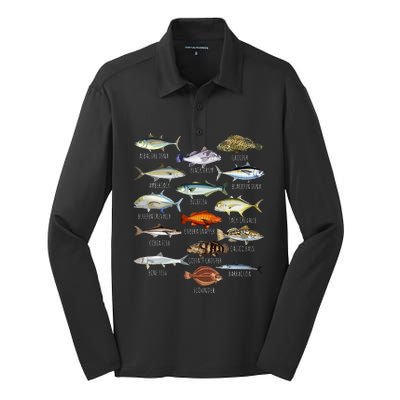 Fish Species Biology Types Of Saltwater Fish Fishing Silk Touch Performance Long Sleeve Polo