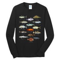 Fish Species Biology Types Of Saltwater Fish Fishing Tall Long Sleeve T-Shirt