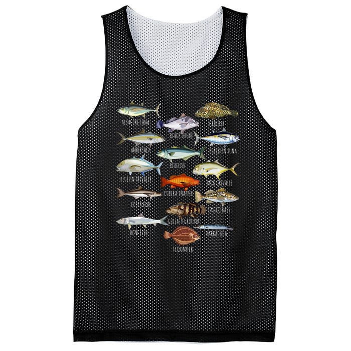 Fish Species Biology Types Of Saltwater Fish Fishing Mesh Reversible Basketball Jersey Tank