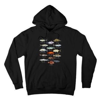 Fish Species Biology Types Of Saltwater Fish Fishing Tall Hoodie