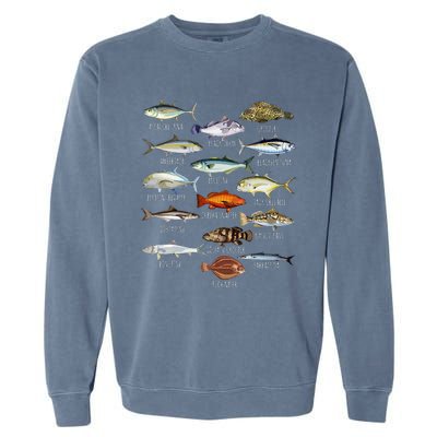 Fish Species Biology Types Of Saltwater Fish Fishing Garment-Dyed Sweatshirt