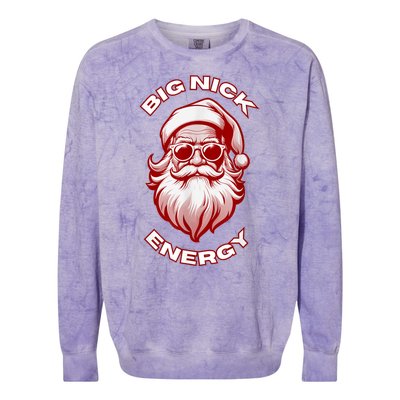 Funny Santa Big Nick Energy Christmas Gift Colorblast Crewneck Sweatshirt