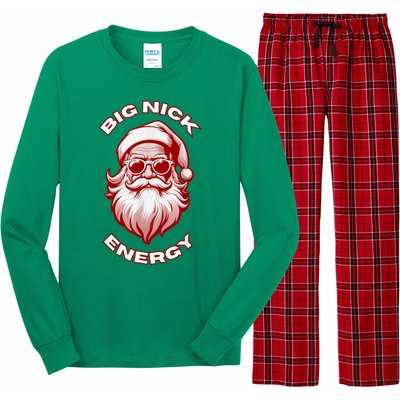 Funny Santa Big Nick Energy Christmas Gift Long Sleeve Pajama Set