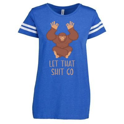 Funny Spiritual Bigfoot Let That Shit Go Sasquatch Lotus Cool Gift Enza Ladies Jersey Football T-Shirt