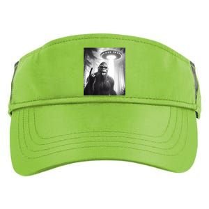 Funny Sasquatch Bigfoot Selfie With Ufo And Alien Adult Drive Performance Visor