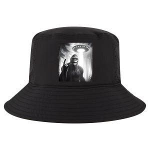 Funny Sasquatch Bigfoot Selfie With Ufo And Alien Cool Comfort Performance Bucket Hat