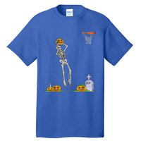 Funny Skeleton Basketball Halloween Pumpkin Tall T-Shirt