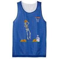 Funny Skeleton Basketball Halloween Pumpkin Mesh Reversible Basketball Jersey Tank