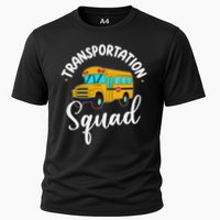 Funny School Bus Driver Back To School Transportation Squad Cooling Performance Crew T-Shirt