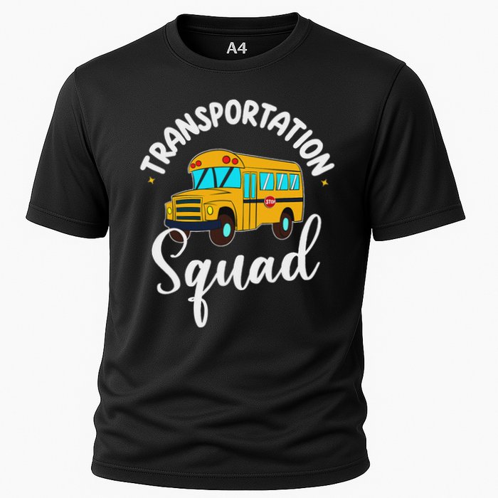 Funny School Bus Driver Back To School Transportation Squad Cooling Performance Crew T-Shirt