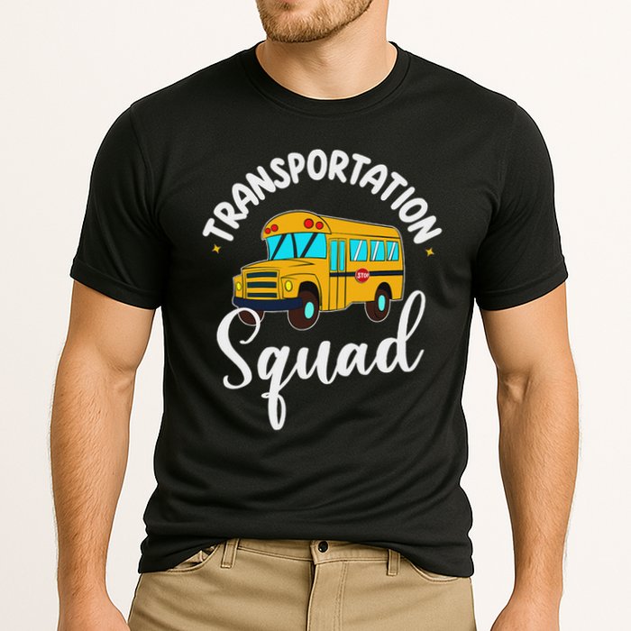 Funny School Bus Driver Back To School Transportation Squad Cooling Performance Crew T-Shirt