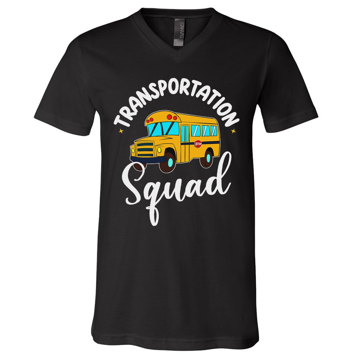 Funny School Bus Driver Back To School Transportation Squad V-Neck T-Shirt
