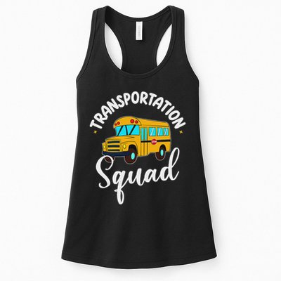Funny School Bus Driver Back To School Transportation Squad Womens Tank Top