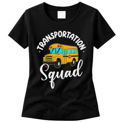 Funny School Bus Driver Back To School Transportation Squad Womens T-Shirt