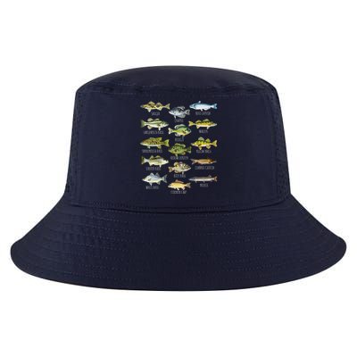 Fish Species Biology Types Of Freshwater Fish Fishing Cool Comfort Performance Bucket Hat