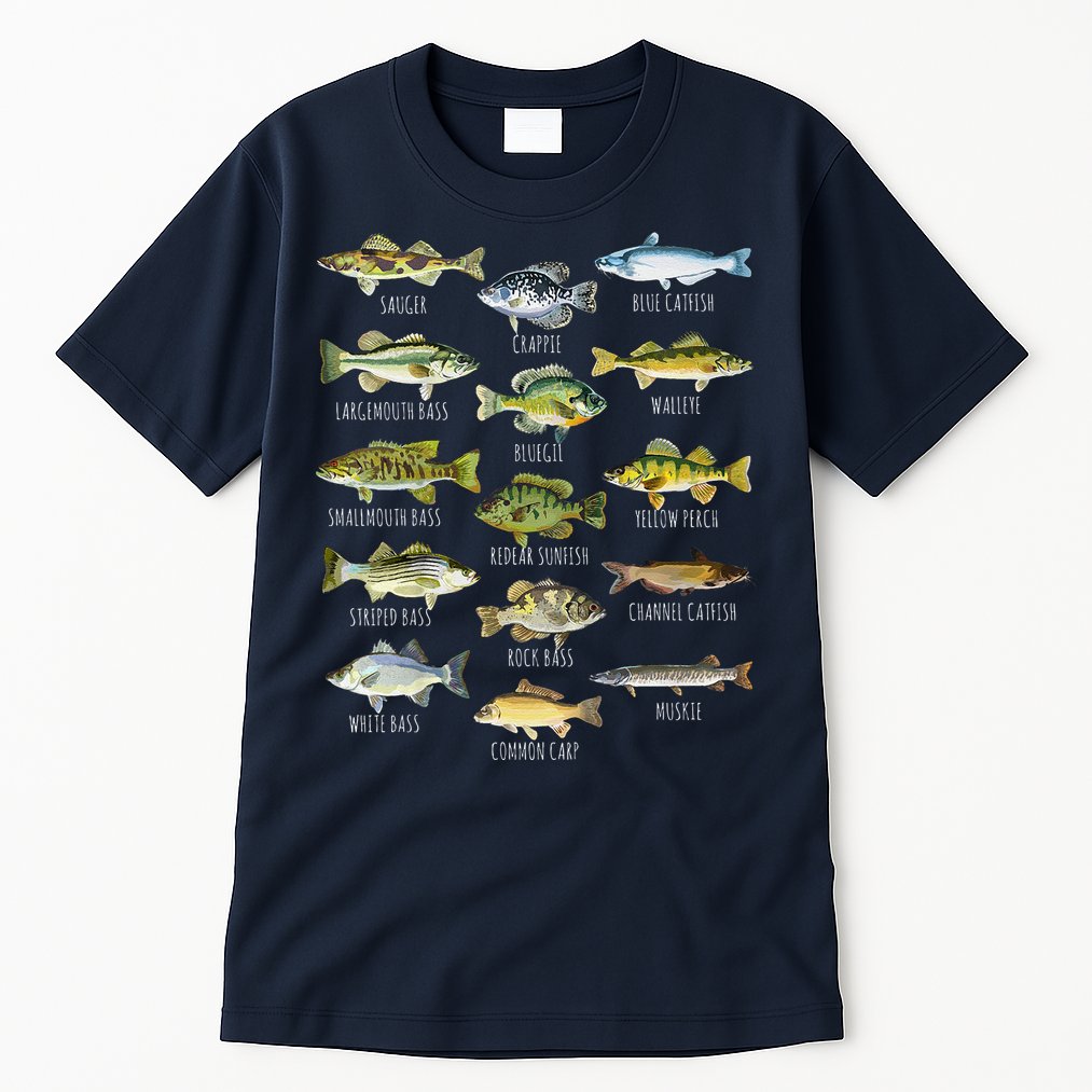 Fish Species Biology Types Of Freshwater Fish Fishing Tall T-Shirt