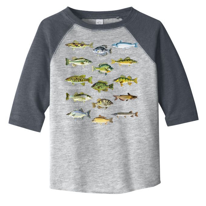 Fish Species Biology Types Of Freshwater Fish Fishing Toddler Fine Jersey T-Shirt