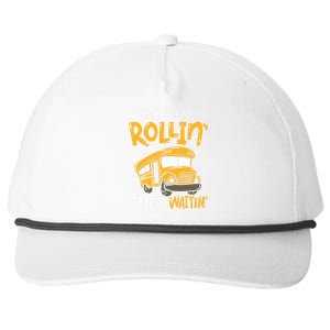 Funny School Bus Driver They See Me Rollin They Waitin Snapback Five-Panel Rope Hat