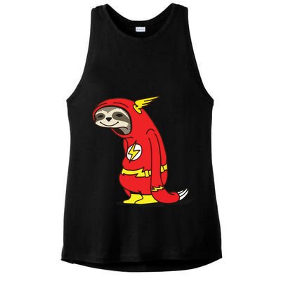 Flash Sloth Cool Nerd Gift For Him Ladies PosiCharge Tri-Blend Wicking Tank