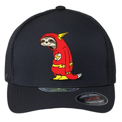 Flash Sloth Cool Nerd Gift For Him Flexfit Unipanel Trucker Cap
